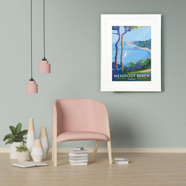 Meadfoot Beach, Torquay - Limited Edition Print by Becky Bettesworth
