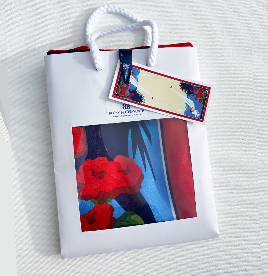 Riviera Sailing Luxury Long Satin Scarf