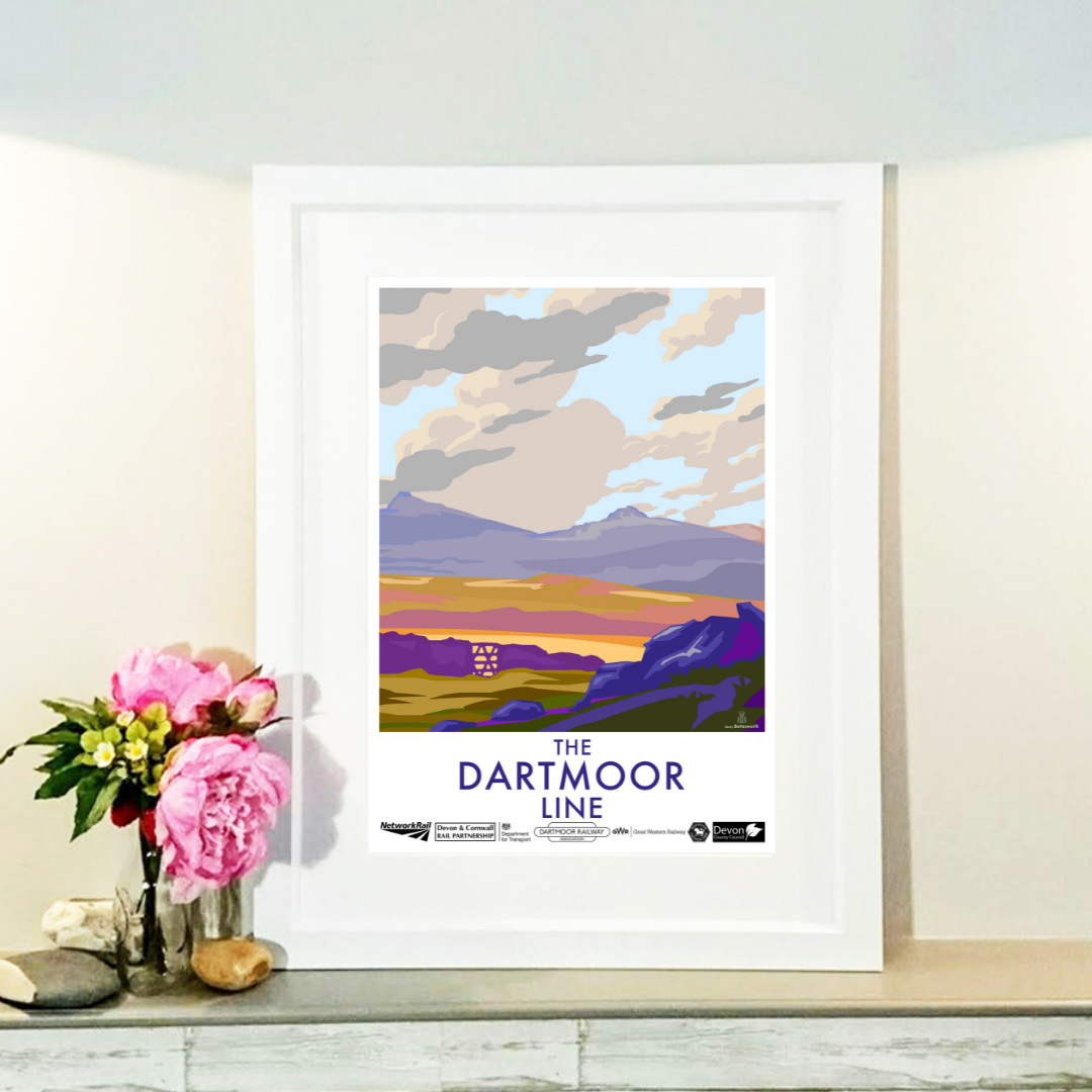 The Dartmoor Line - Limited Edition by Becky Bettesworth Travel Poster
