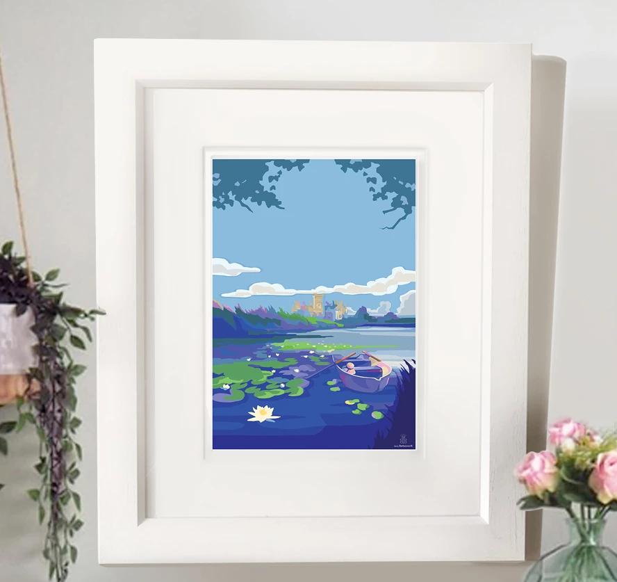 When the Green Woods Laugh A4 seaside print by Becky Bettesworth
