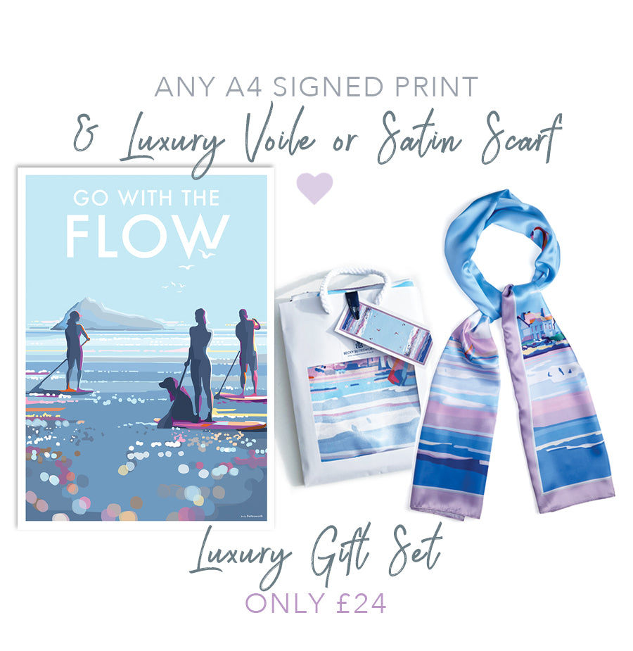 A4 Print &amp; Scarf Gift Set